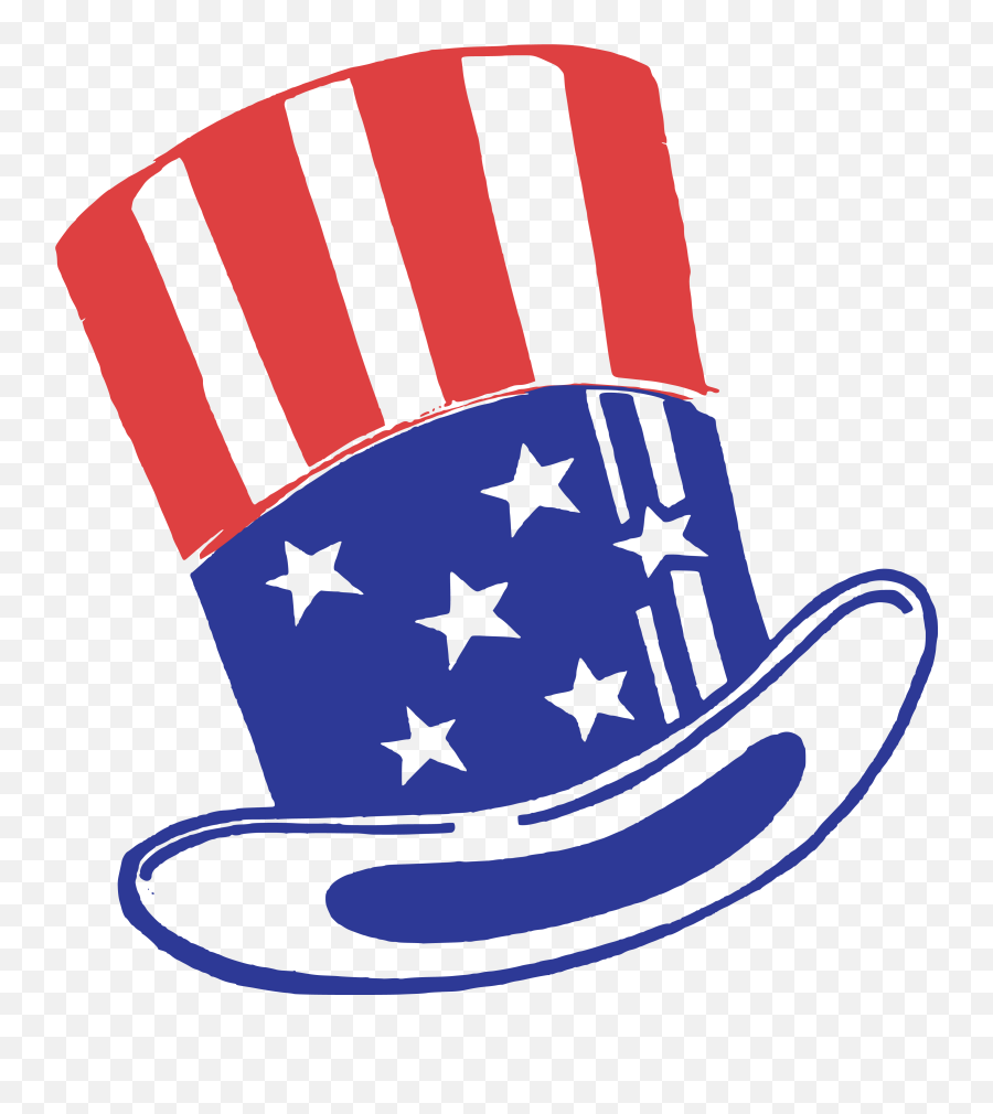 Free Clipart Of An American Top Hat - Clip Art Uncle Sam Hat American Top Hat Clipart Emoji,Top Hat Png