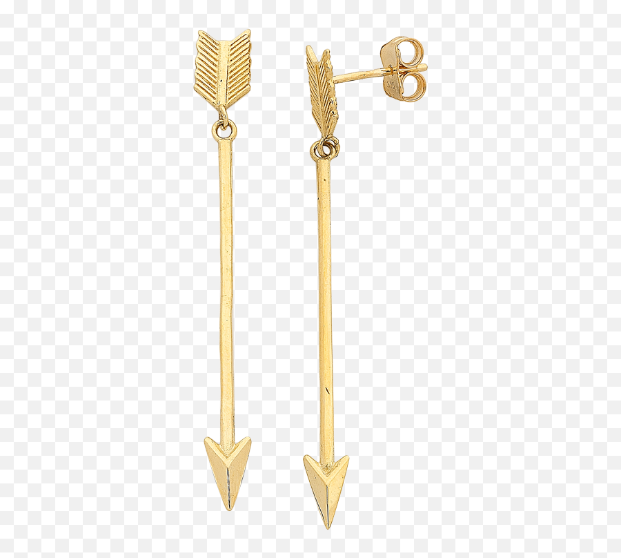 Yellow Gold Arrow Drop Earrings Emoji,Gold Arrow Png