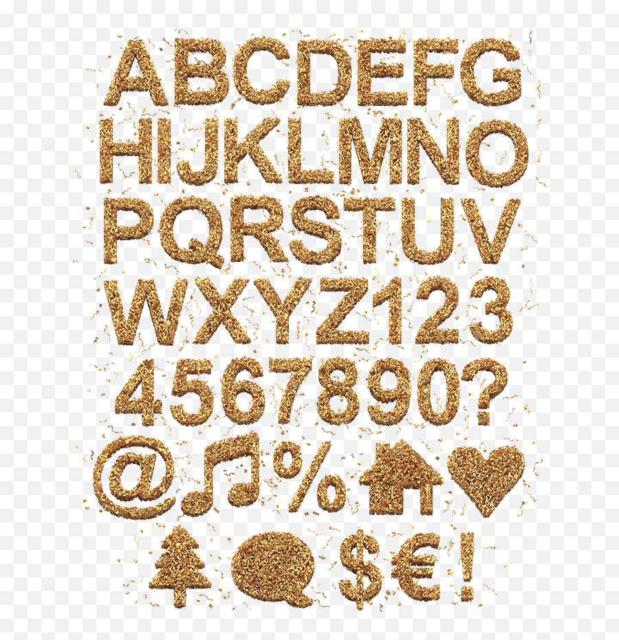 Golden Confetti Font Emoji,Gold Confetti Transparent Background