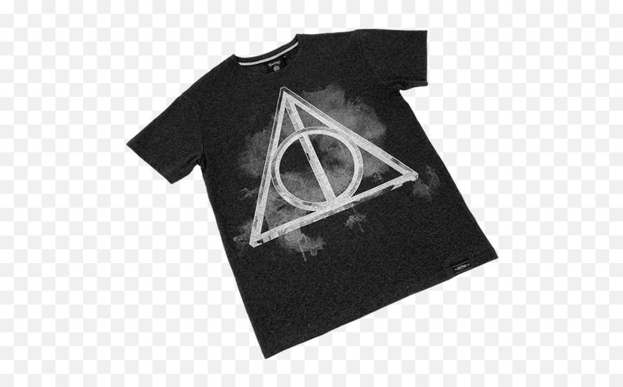 Deathly Hallows Smoky Charcoal T - Shirt Emoji,Deathly Hallows Logo