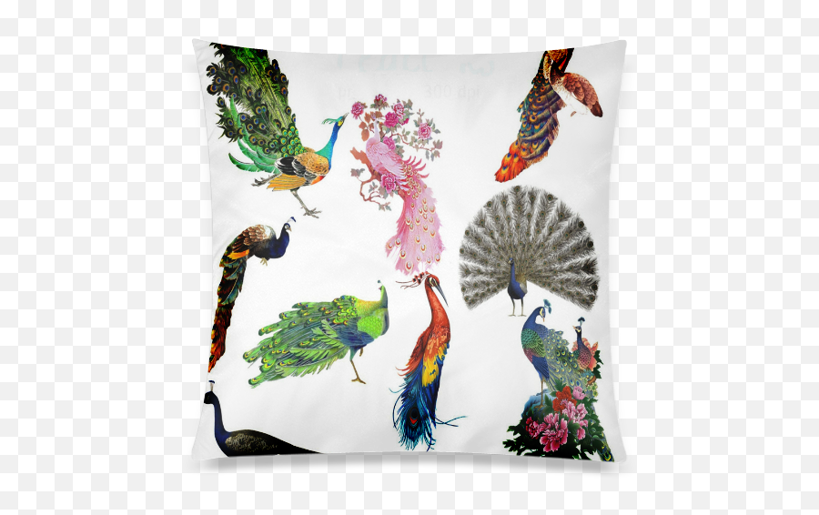 Peacock Clipart Custom Zippered Pillow Case 20x20twin Sides Id D38135 - Fictional Character Emoji,Peacock Clipart