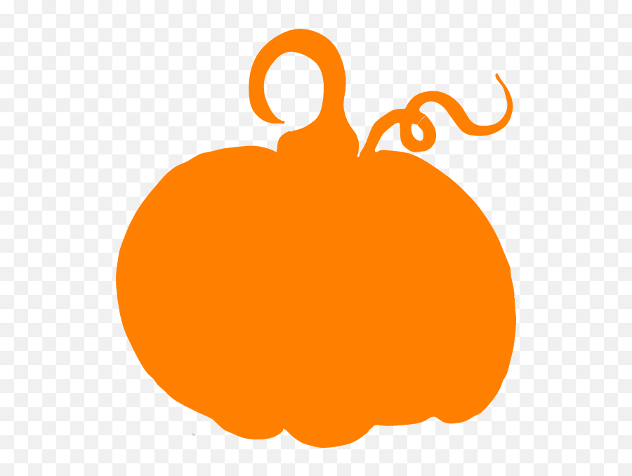 Pumpkin Clipart Solid Pumpkin Solid Transparent Free For - Orange Pumpkin Silhouette Png Emoji,Cute Pumpkin Clipart