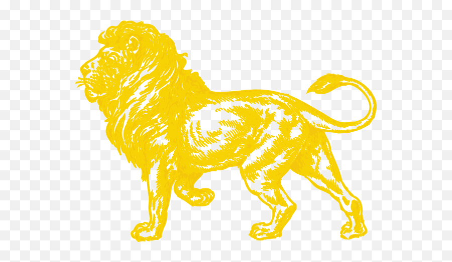 Lion In Gold Clip Art At Clkercom - Vector Clip Art Online Clip Art Gold Lion Emoji,Lion Head Clipart