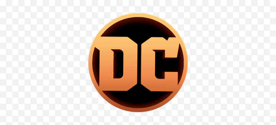 Dc Comics Logo Gold Bronze Black - Dc Comics Logo Gold Emoji,Dc Logo