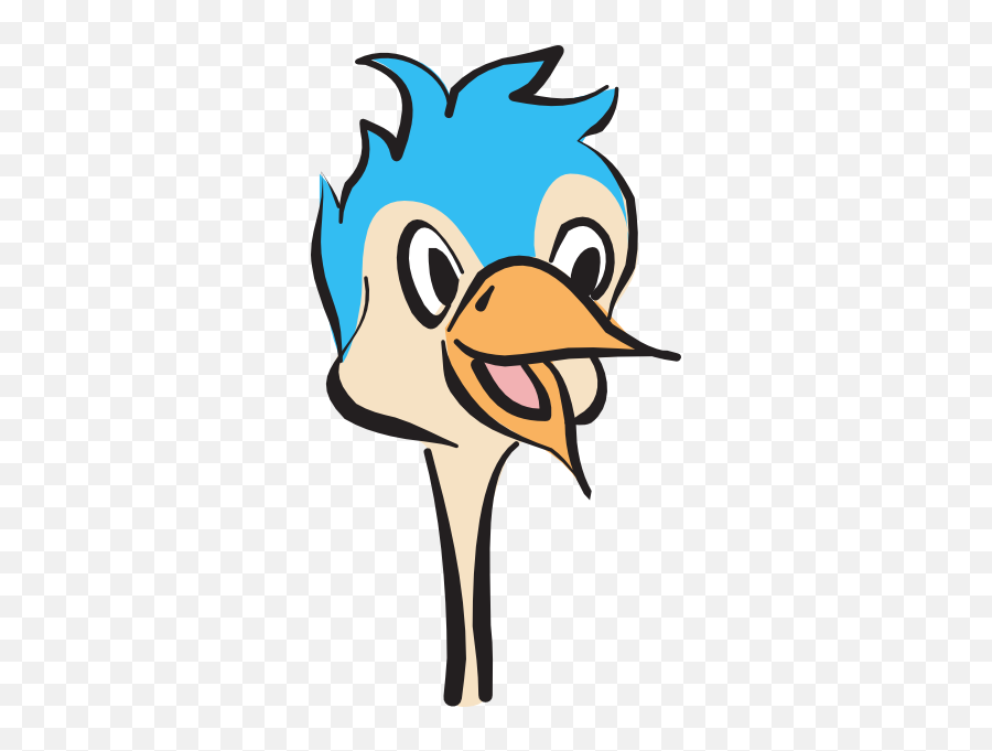 Ostrich Head Clip Art - Ostrich Head Clip Art Emoji,Ostrich Clipart