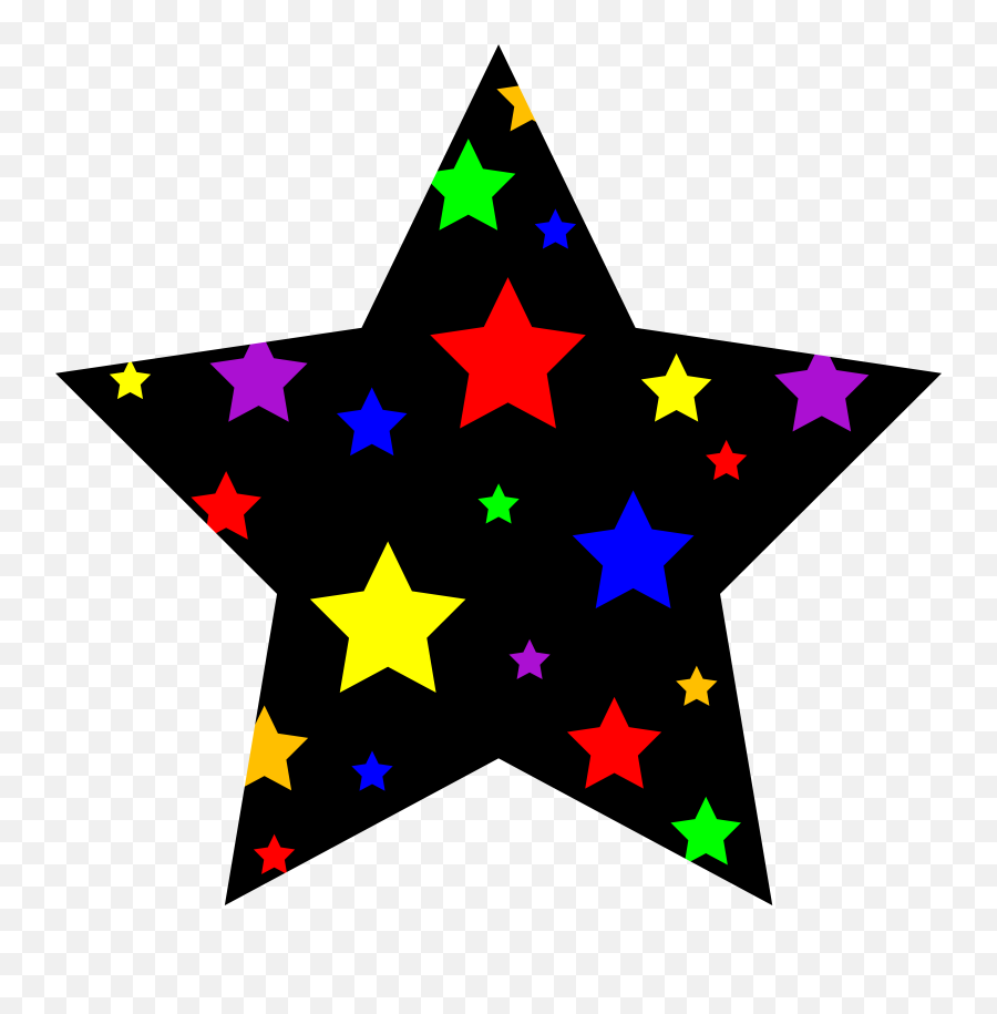 Star Clip Art Outline Free Clipart - Colorful Stars Clipart Emoji,Star Clipart