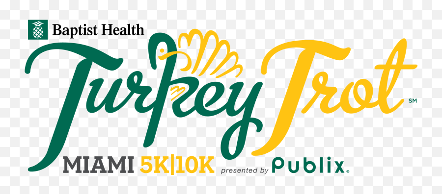 2019 Baptist Health Turkey Trot Miami 5k10k U0026 Kids Race - Publix Where Shopping Emoji,Publix Logo