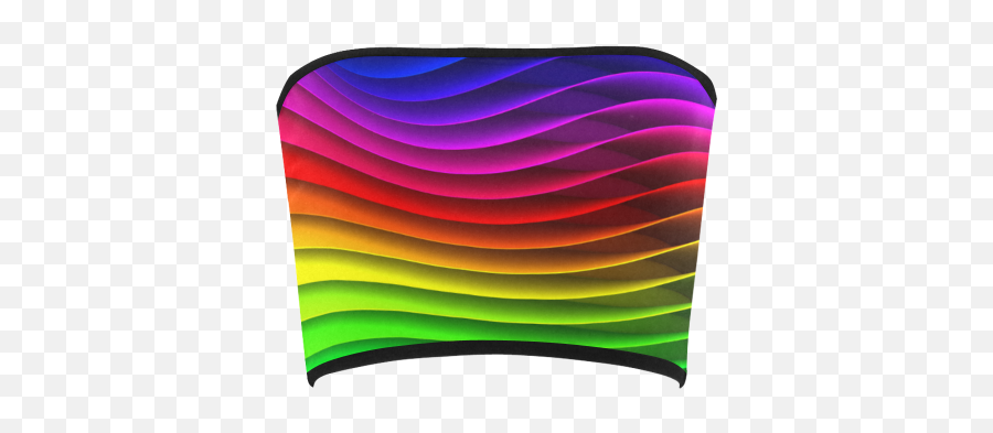 Download Hd Rainbow Wavy Lines Bandeau Top - Bandeau Vertical Emoji,Wavy Lines Png