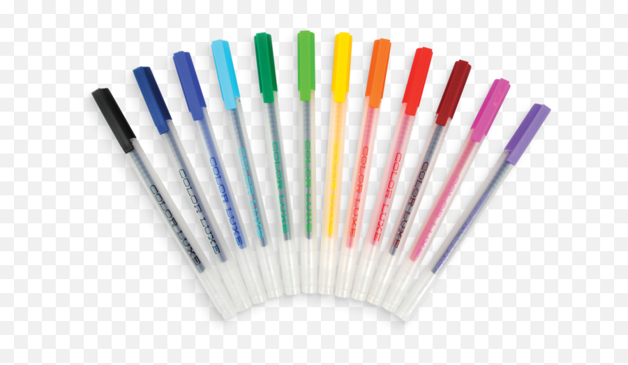 Color Luxe Fine Tip Gel Pens - Gel Pen Images Png Emoji,Pen Transparent Background