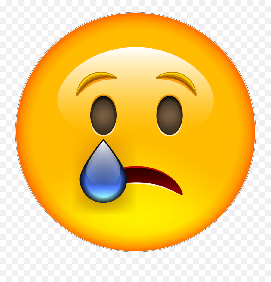 Smiley Emoticon Crying Tears Emotion - Transparent Formatted Background Emojis,Crying Emoji Transparent