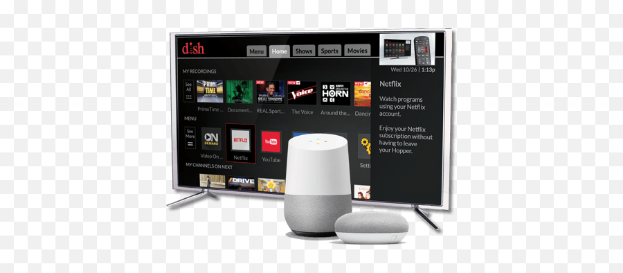 Watch Dish With Google Assistant Ok Google Dish Network - Dish Tv Emoji,Google Home Png
