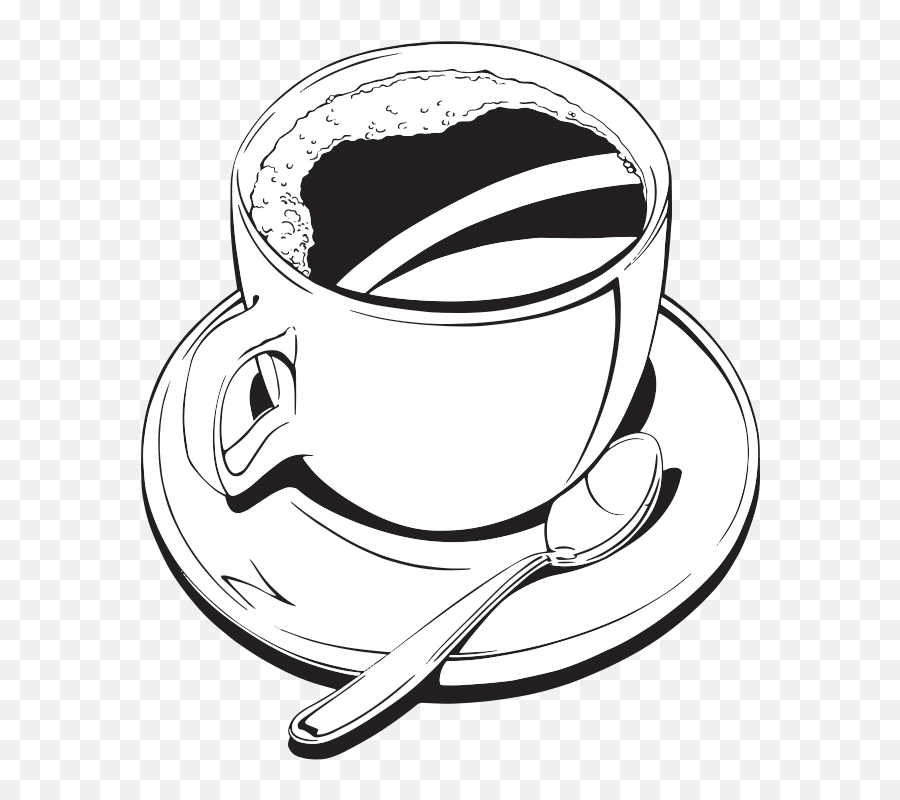 Vector Swirl Clipart Coffee - Drawing Of Coffee Black And Coffee Drawing Png Emoji,Swirl Clipart