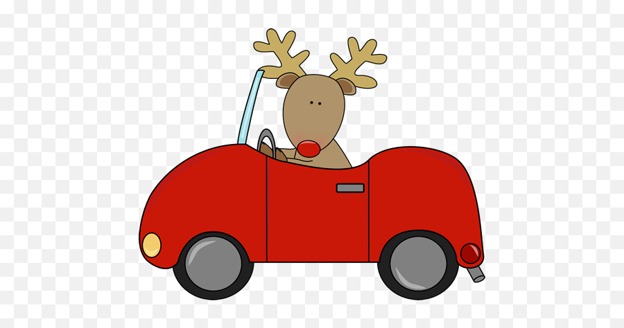 Christmas Clip Art - Christmas Images Reindeer In A Car Clipart Emoji,Christmas Clipart
