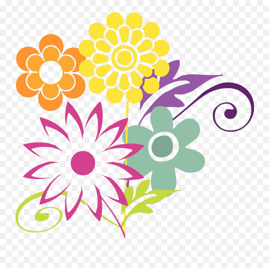 Transparent April Flowers Clipart - Spring Flower Bouquet Emoji,April Border Clipart