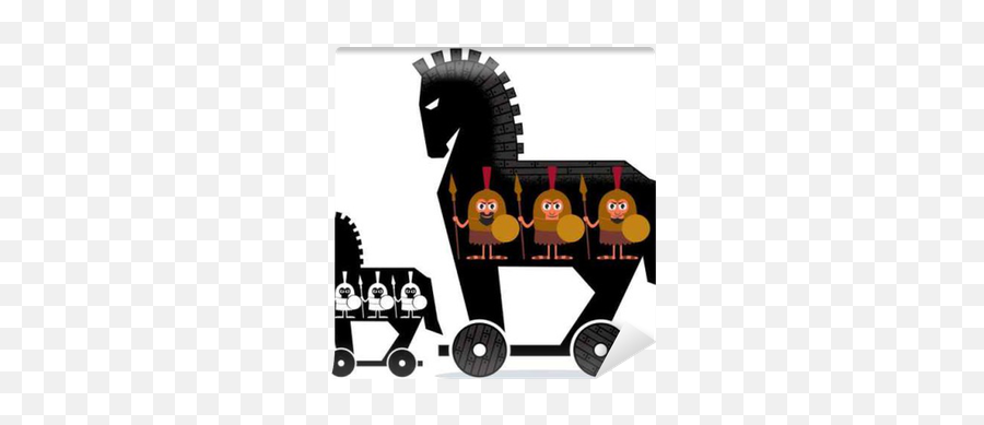 Trojan Horse Cartoon Trojan Horse With Greek Soldiers In Emoji,Trojan Horse Clipart