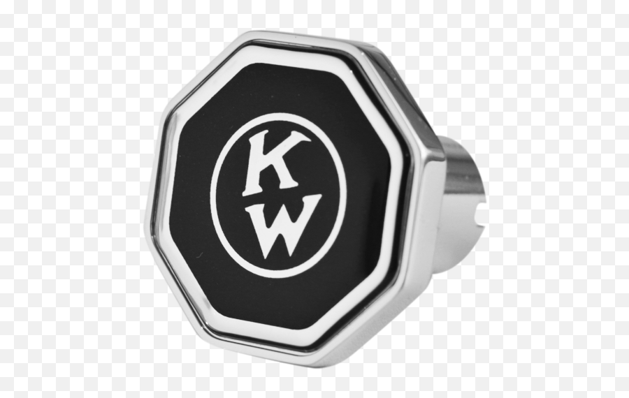 Kw Old Logo Octagon Knob Blackchrome 190 - Kenworth Emoji,Kw Logo