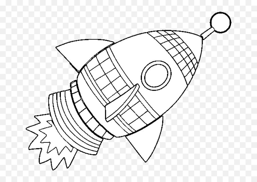 Picture Of Rocket Ship - Moon Rocket Coloring Page Vertical Emoji,Rocket Ship Clipart