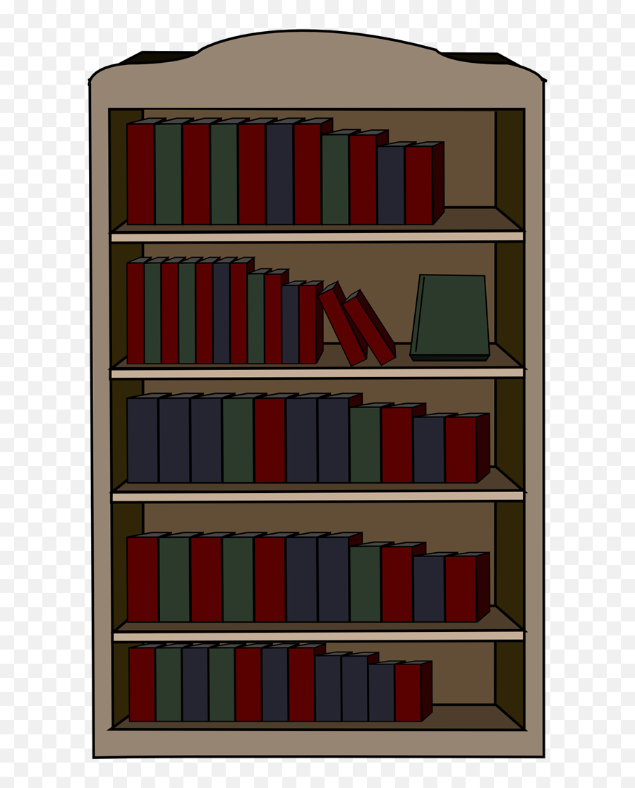 Free Clip Art - Cartoon Bookshelf Png Emoji,Bookshelf Clipart