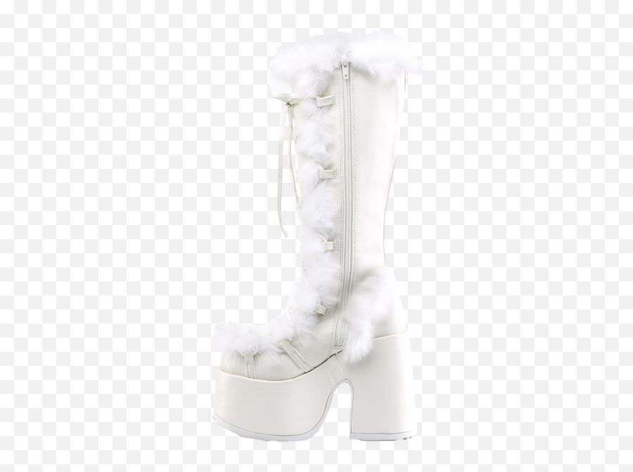Demonia White Furry Winter Faux Fur Boots Emoji,White Fur Png