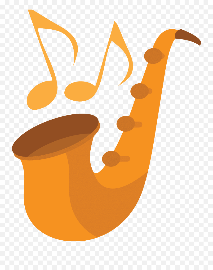 Saxophone Emoji Clipart Free Download Transparent Png - Aerophone,Saxophone Clipart