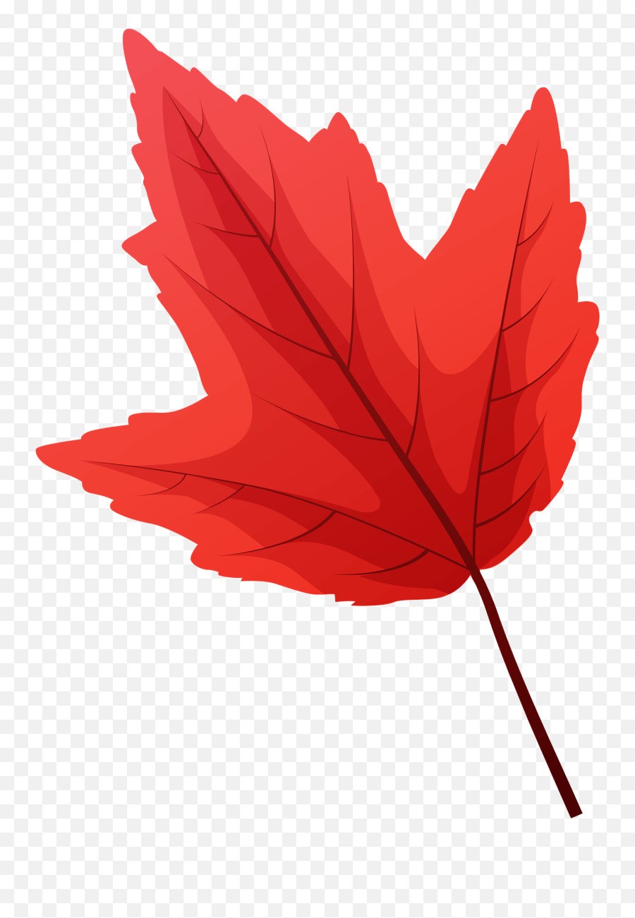 Red Maple Late Autumn Leaf Clipart Free Download - Lovely Emoji,Maple Leaf Clipart