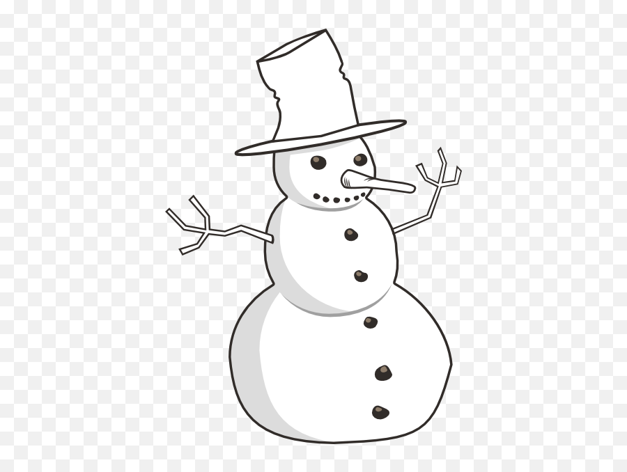 Christmas Black And White Snow Man Png - Snowman Clipart Black Background Emoji,Christmas Black And White Clipart