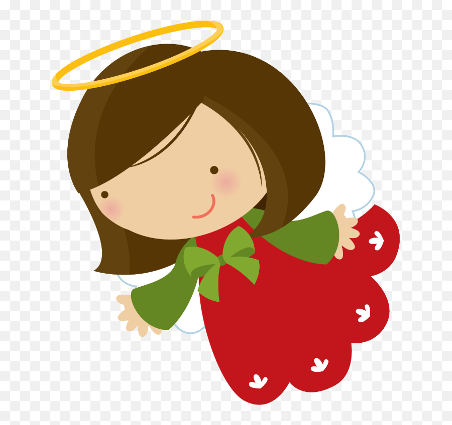 Cute Christmas Angel Clipart - Transparent Christmas Angel Clipart Emoji,Angel Clipart