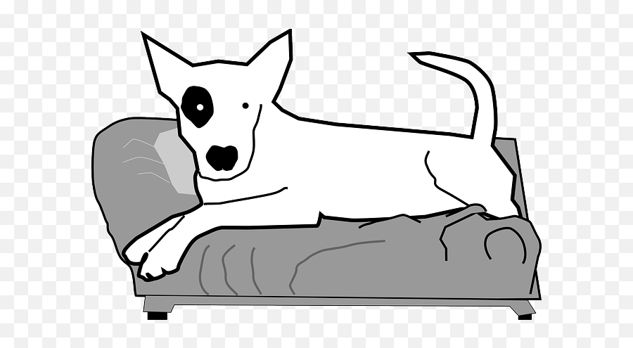 Pet Animal Hound Simple White Couch Sofa - Dog On The Dog On The Sofa Cartoon Emoji,Sofa Clipart