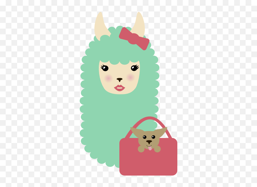 Girly Llama - Emoji Llama Clipart Full Size Clipart Fictional Character,Llama Clipart