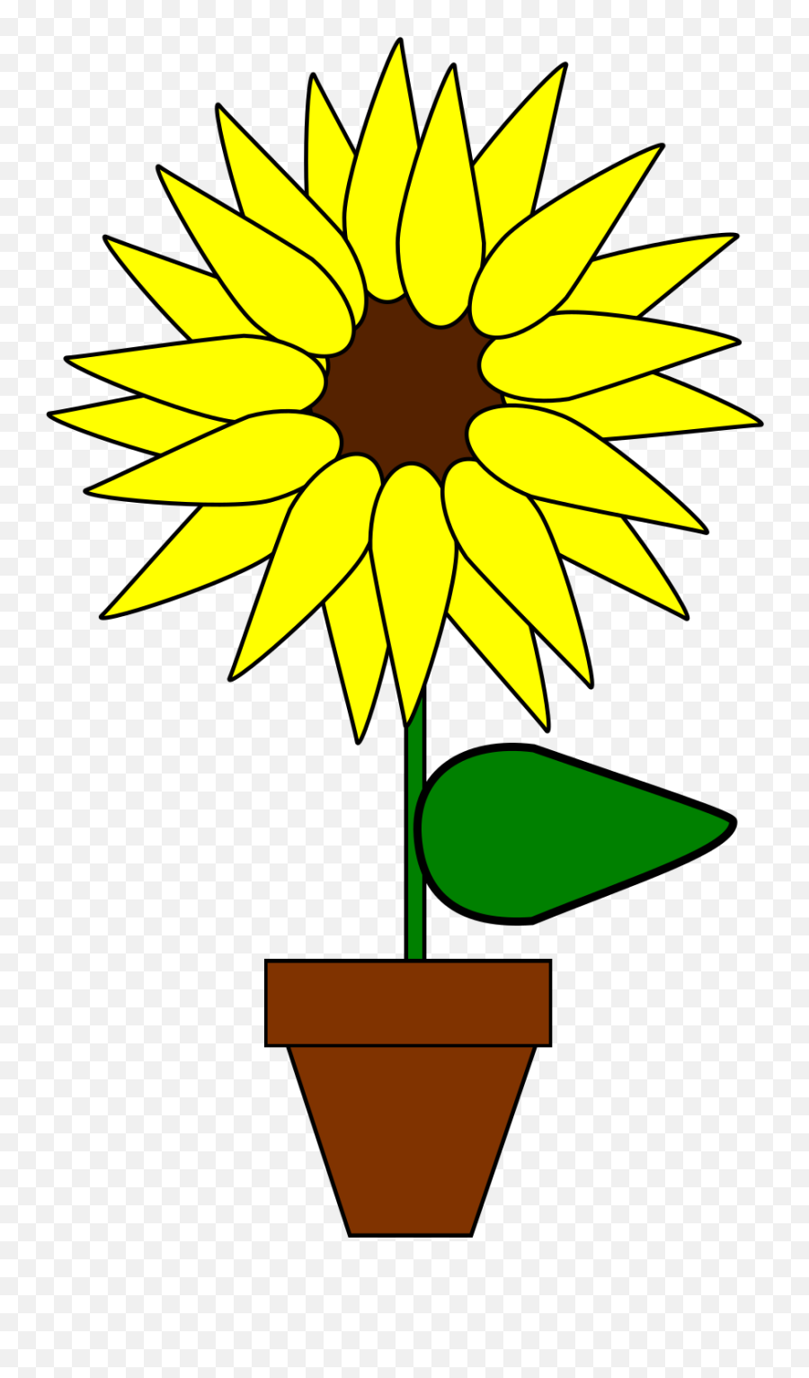 90 Free Sunflower U0026 Flower Vectors - Pixabay Flower In The Pot Clipart Simple Emoji,Sunflower Border Clipart
