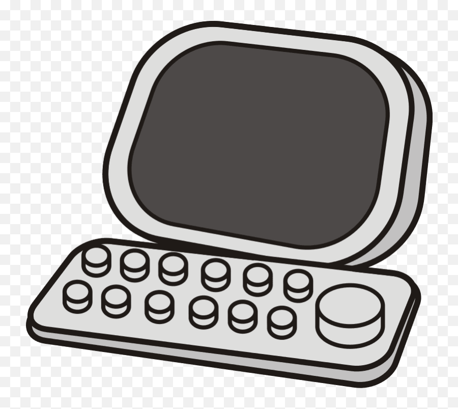 Clipart Old Computer Transparent - Clipart World Retro Laptop Vector Emoji,Old Computer Png