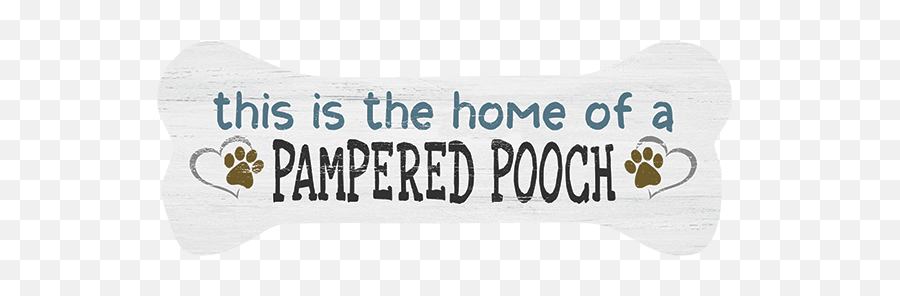 This Is The Home Of A Pampered Pooch - Dog Bone Shaped Magnet Language Emoji,Dog Bone Png