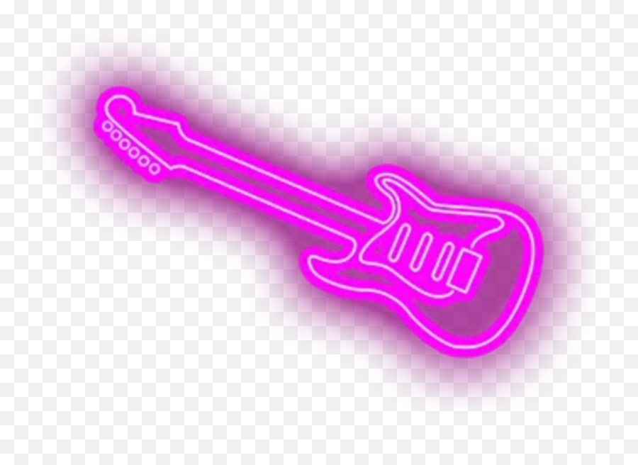 The Most Edited Guitar Picsart - Neon Electric Guitar Png Emoji,Guitar Transparent Background