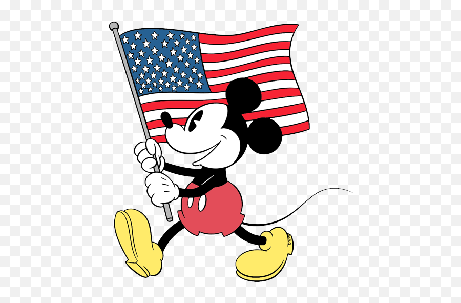 Misc Disney Holidays Clip Art Disney Clip Art Galore - Mickey Mouse 4th Of July Emoji,New Year's Clipart