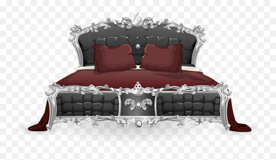 Bed Furniture Bedroom Pillows Png - Cool Bed Png Emoji,Bed Png