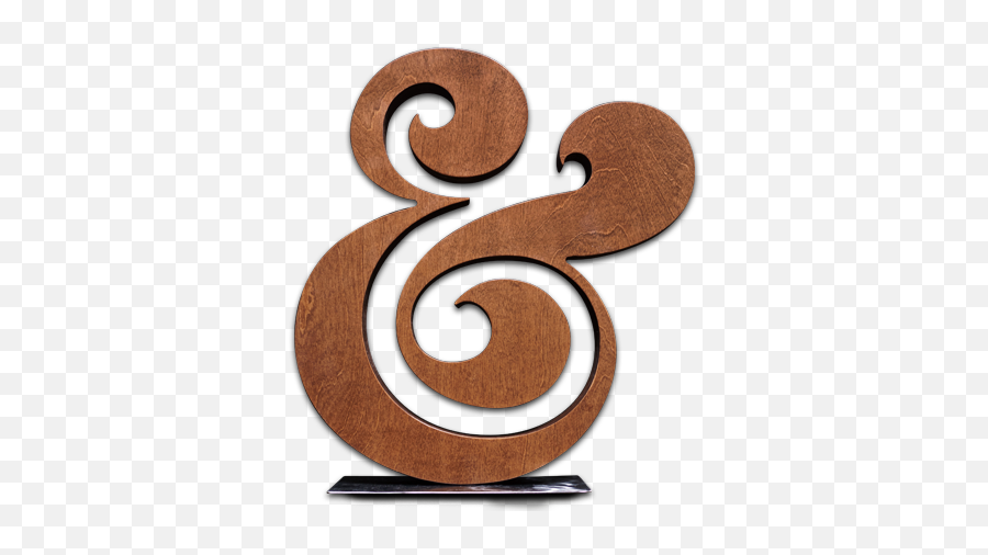 Premium Wood Ampersand 18 Emoji,Ampersand Logo
