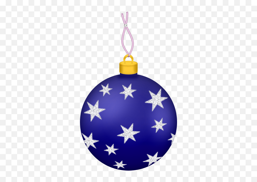 Transparent Blue Christmas Ball With Stars Ornament Emoji,Christmas Ornament Transparent