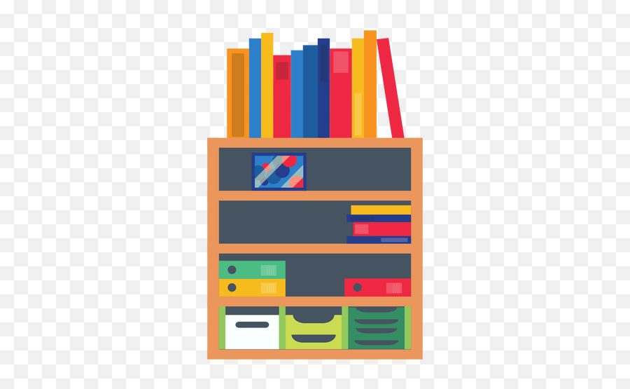 Office Shelf Clipart Transparent Png - Bookshelf Clipart Png Emoji,Bookshelf Clipart