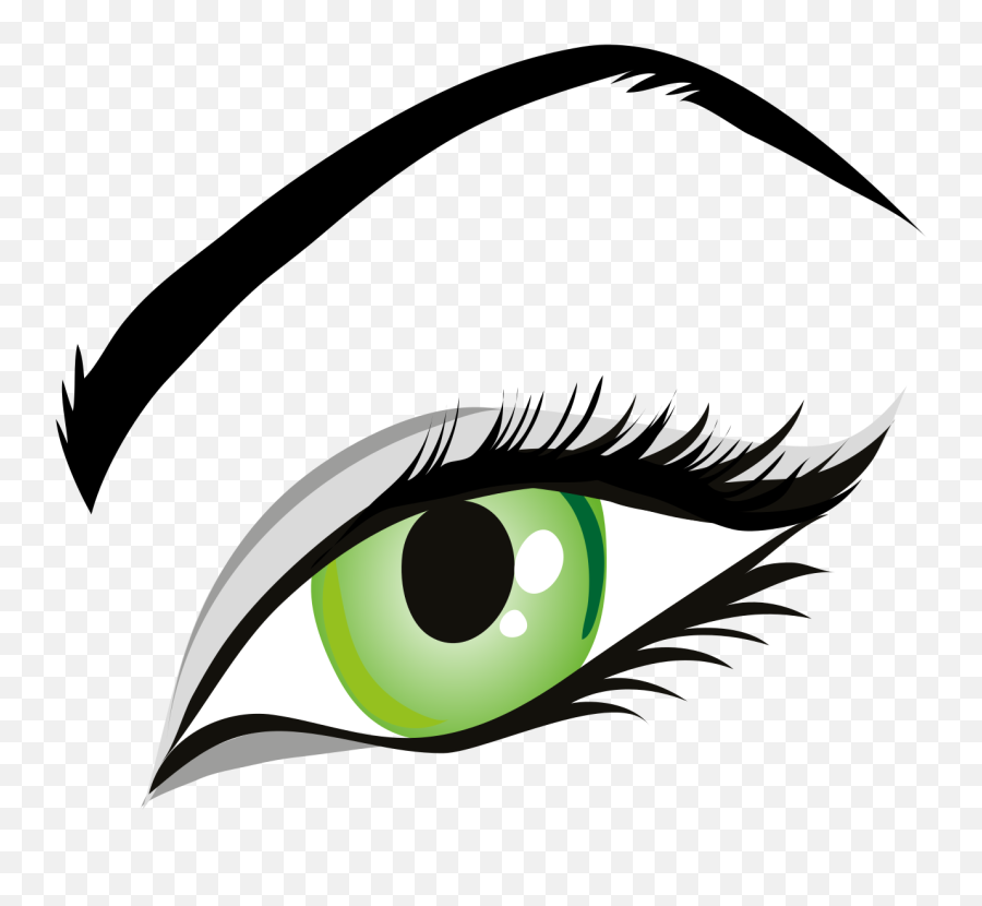 Eye Green Eyes Iris Eyelid Eyebrows Brows - Eye Clipart Eye Clip Art Emoji,Eyes Clipart