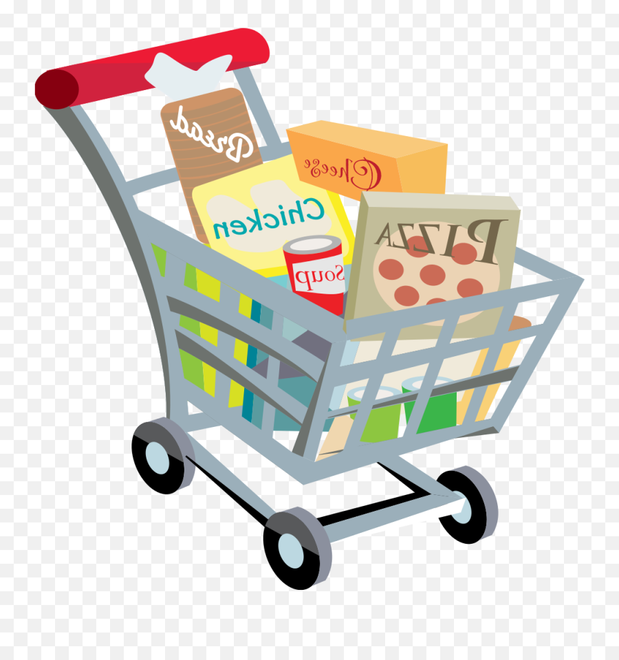 Download Full Grocery Cart Clipart - Shopping Trolley Clip Art Free Emoji,Shopping Cart Clipart