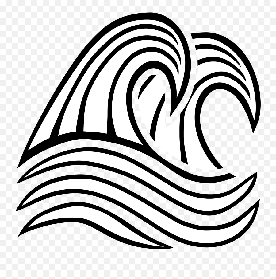 Free Wave Clip Art - Waves And Wind Drawing Emoji,Wave Clipart