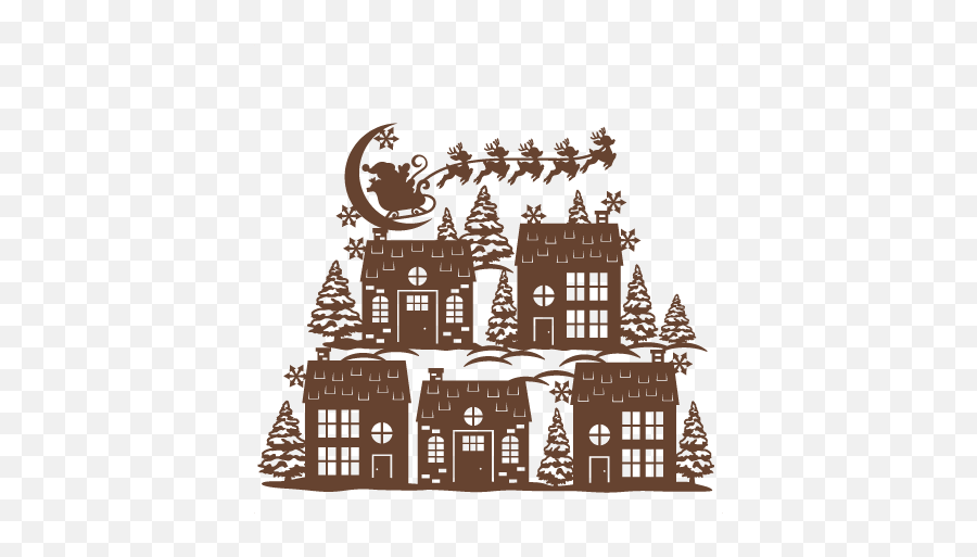 Christmas Scene Svg Scrapbook Cut File Cute Clipart Files - Grille Emoji,Winter Scene Clipart