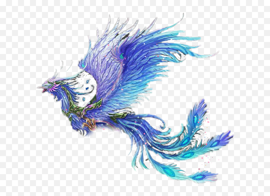 Phoenix Bird Png - Phoenix Blue Bluephoenix Bird Myth Blue Phoenix Bird Emoji,Bird Png