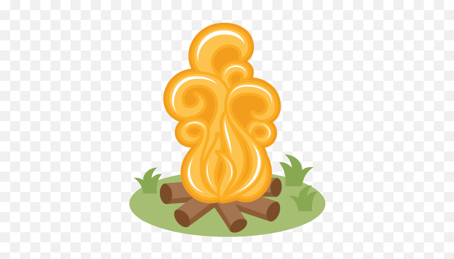 Campfire Clipart Cute Campfire Cute - Cute Camp Clip Art Emoji,Campfire Clipart