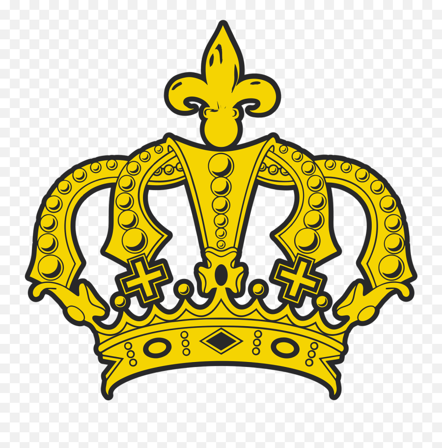 Crown Royalty Royal - Free Vector Graphic On Pixabay Corona Rey Dorada Png Emoji,King Crown Logo