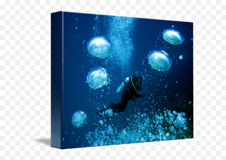 Underwater Bubbles - Underwater Bubbles Painting Emoji,Underwater Bubbles Png