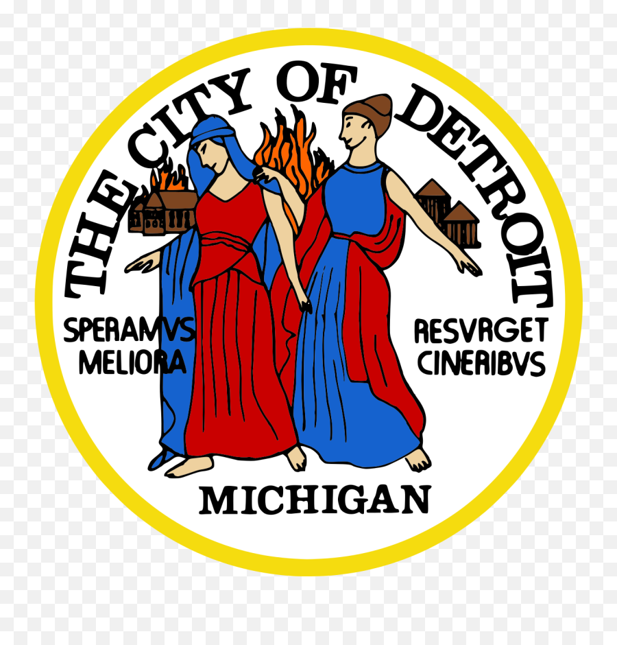 Seal Of The City Of Detroit - Standing Around Emoji,City Of Detroit Logo