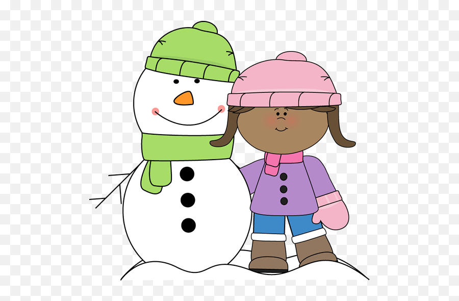 Library Of Girl Snowman Clip Freeuse Download Png Files - Winter Kids Clip Art Emoji,Snowman Clipart