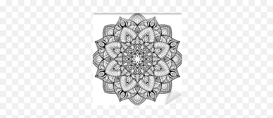Mandala With Thin Lines Wall Mural U2022 Pixers - We Live To Emoji,Thin Line Png