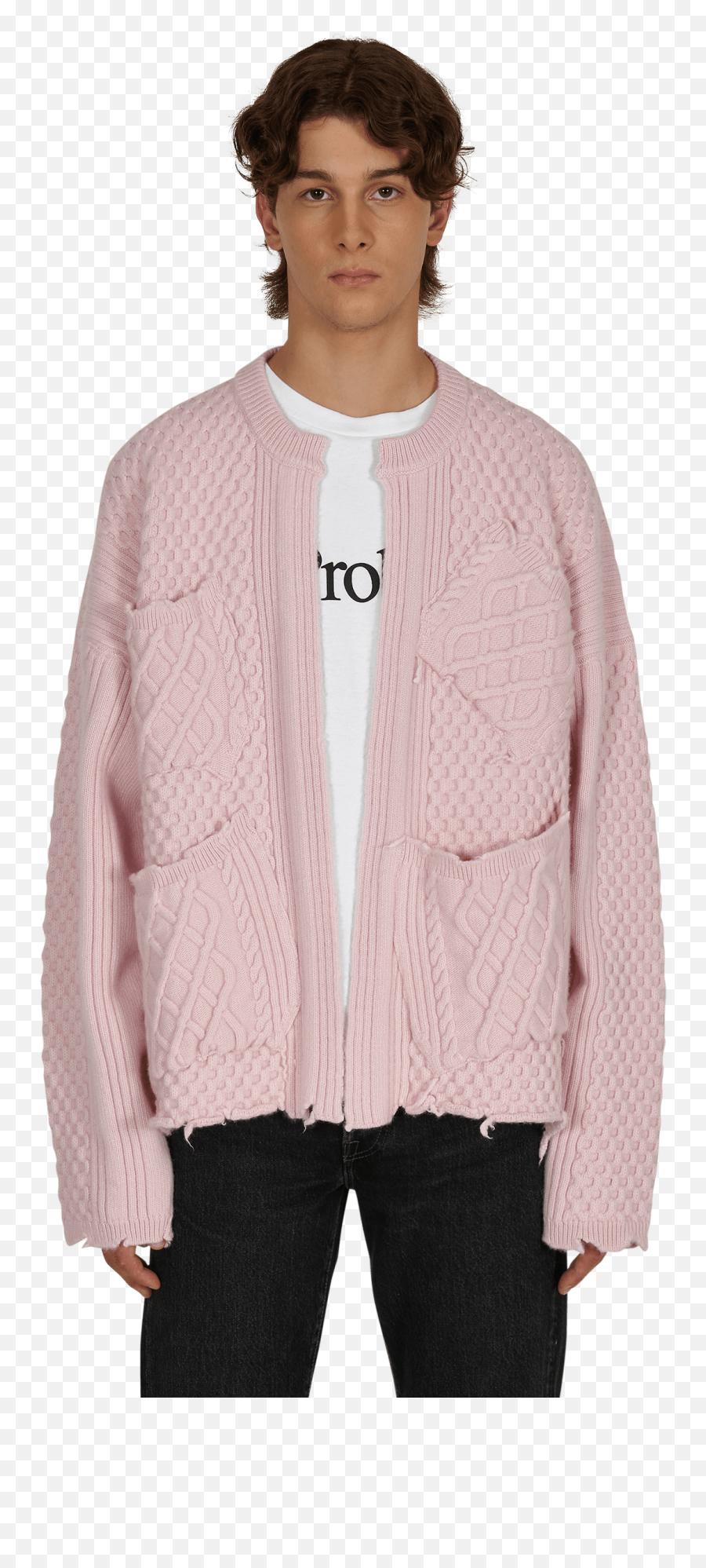 Magliano Knitted Chanel Jacket - Jackets For Men Slam Jam Emoji,Chanel Logo T Shirt
